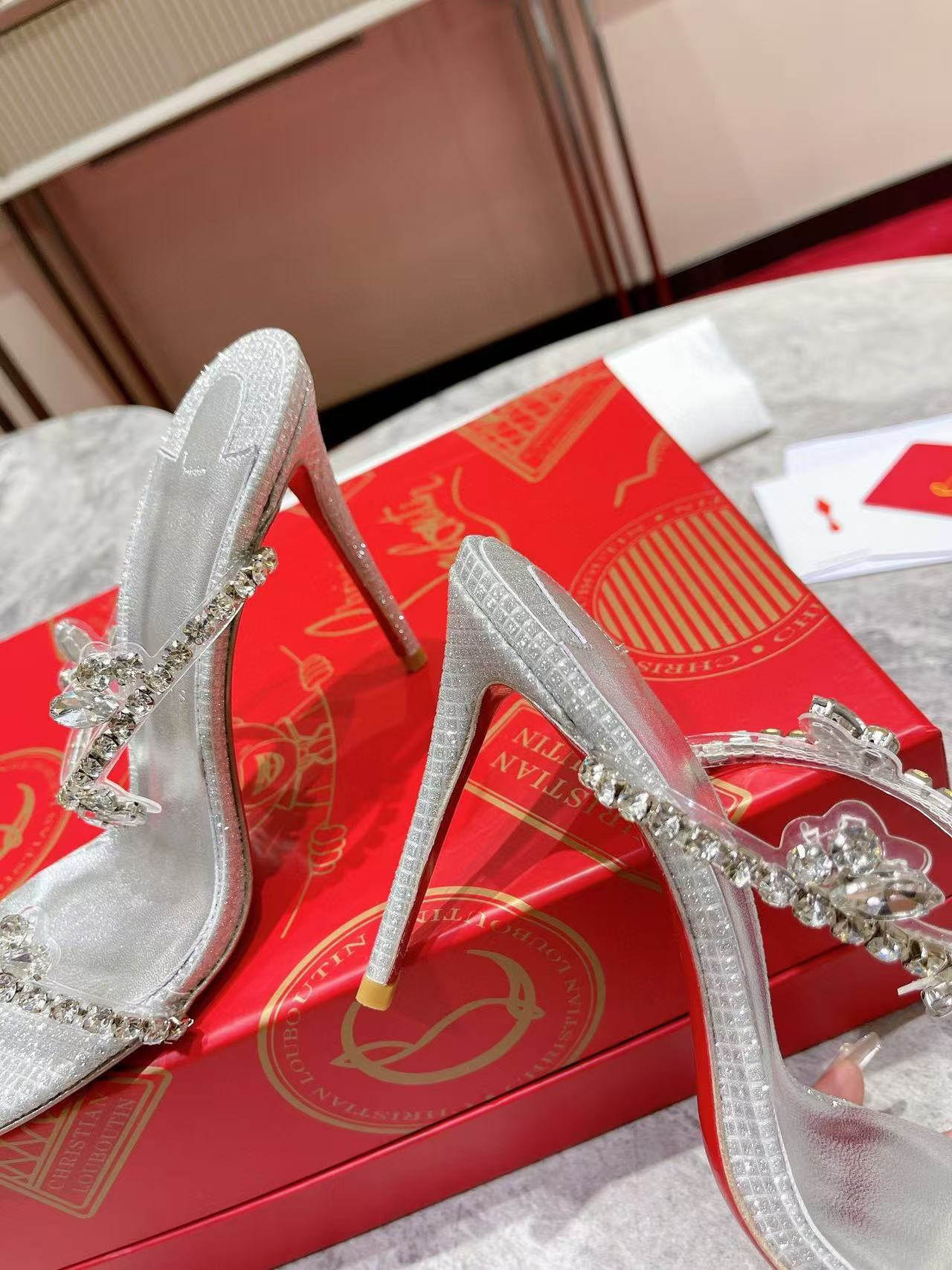 UA Christian Louboutin Just Queen 100 Heel Height crystal-embellished
