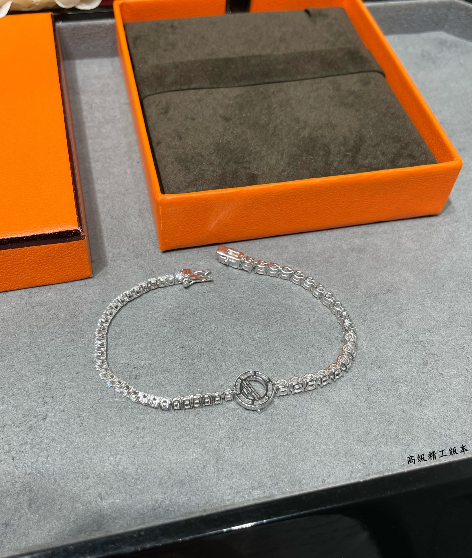 Hermes OT square diamond Bracelet
