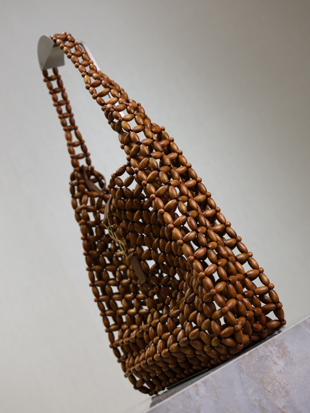 YSL LE 5 à 7 large in wood beads 30x35x10cm