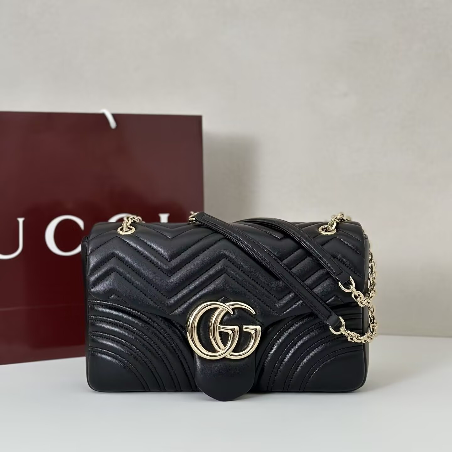 Gucci GG Marmont Large Shoulder Bag 30.5x18x8cm