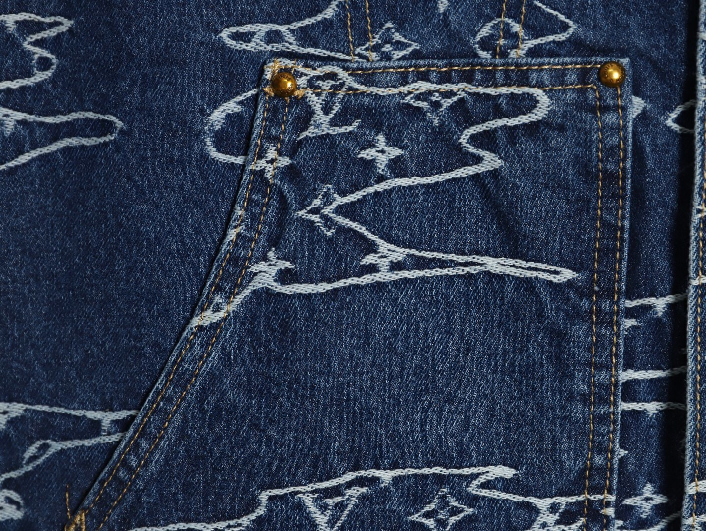 Louis Vuitton LV Pharrell nigo Tyler Denim Jacket Suit