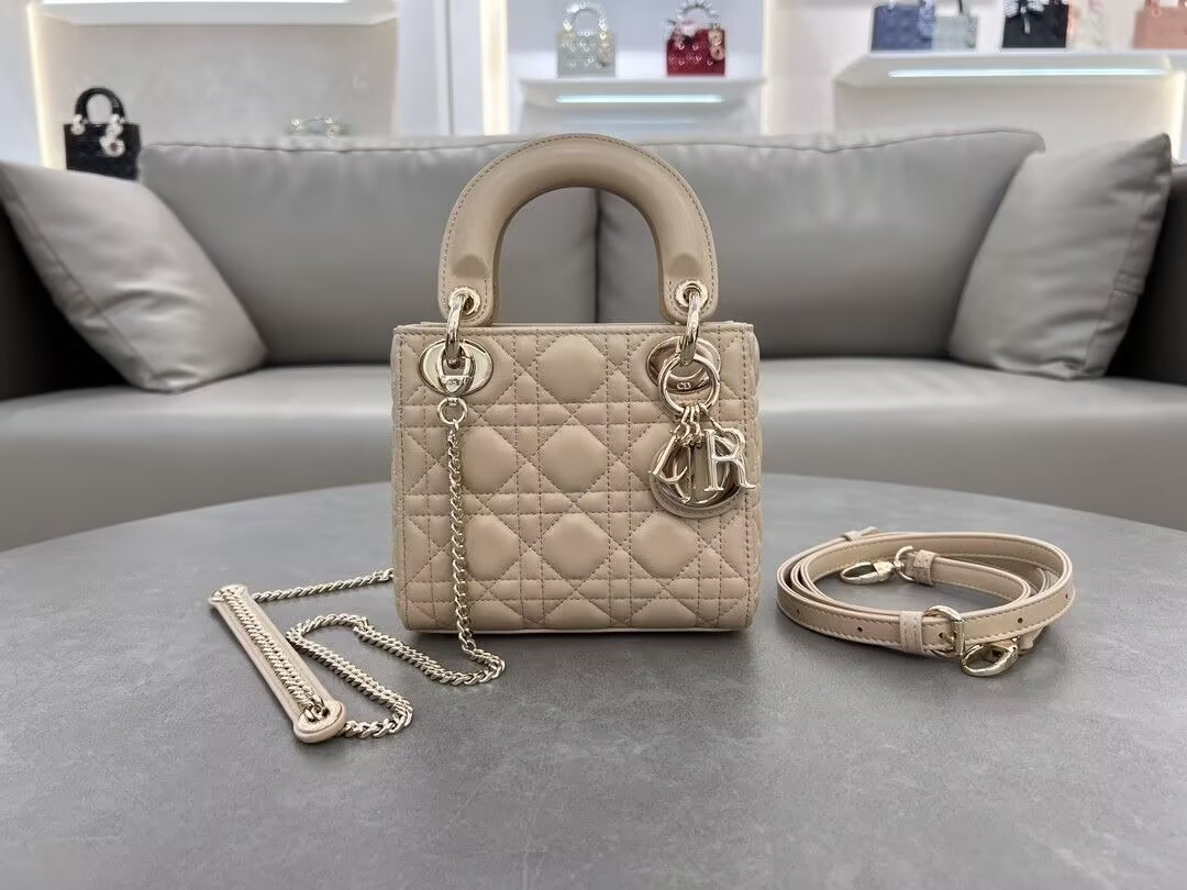 MINI LADY DIOR BAG 6.5 x 6 x 3 inches