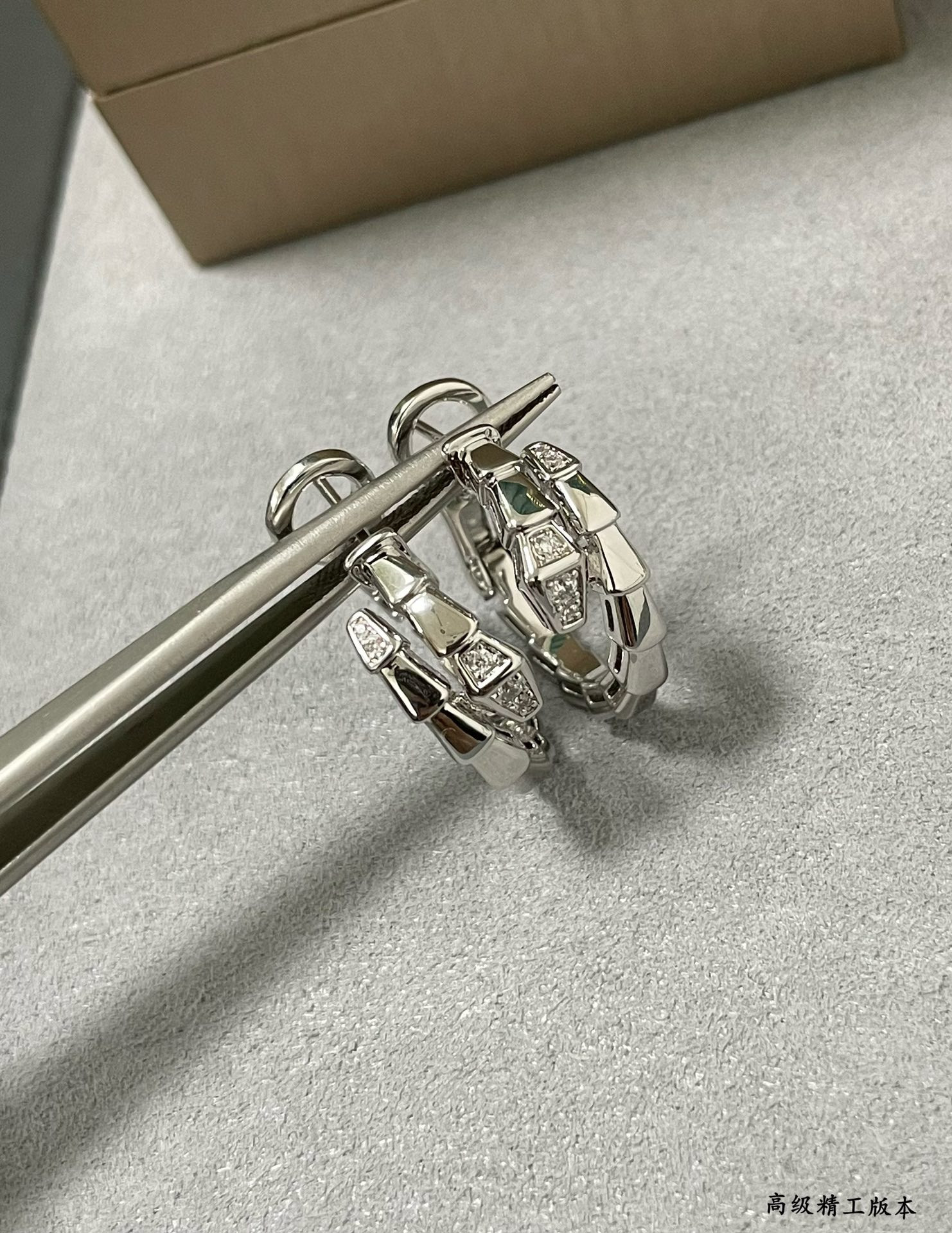 Bvlgari Head and tail drill snake Earrings