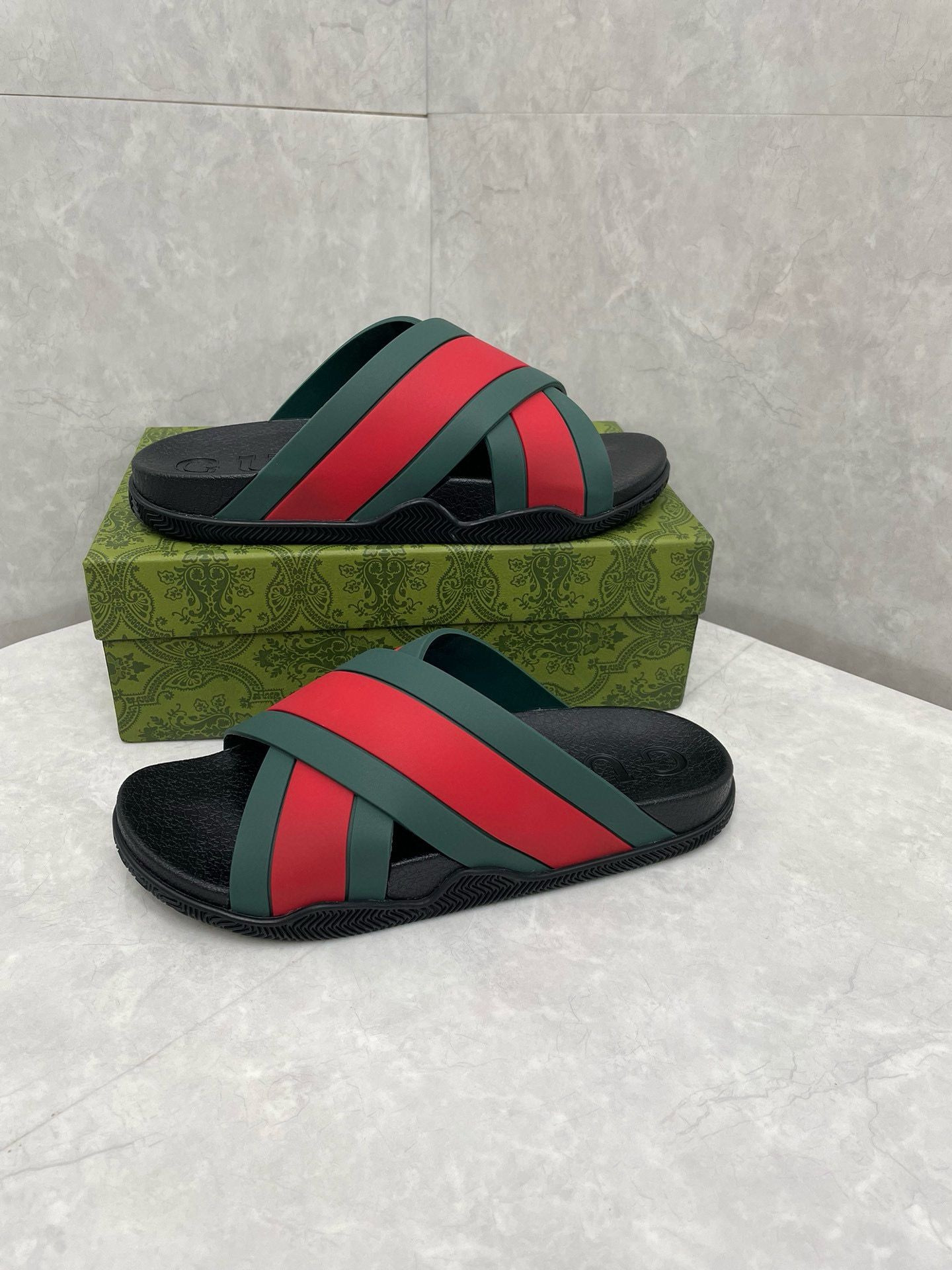 UA Gucci Criss Cross Slide Sandals