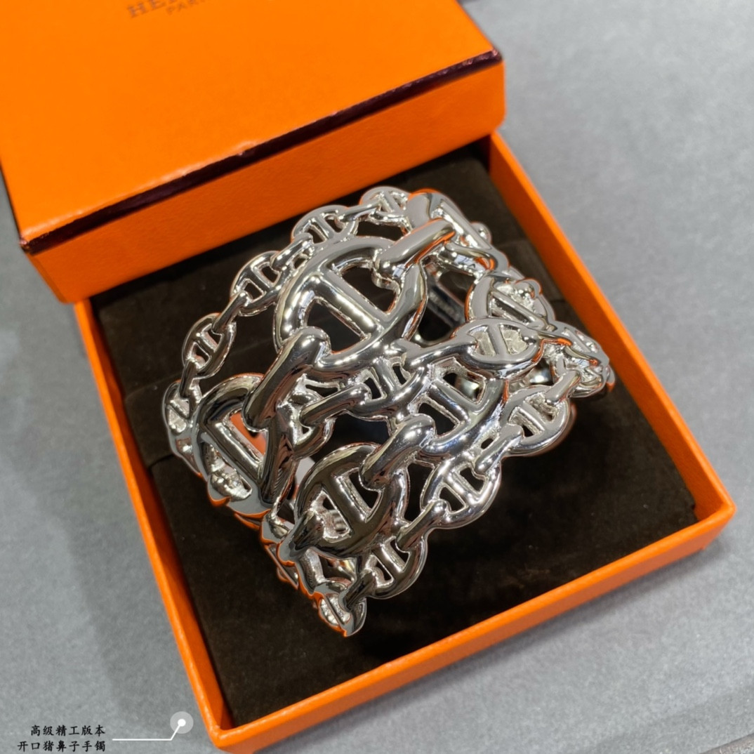 Hermes Open pig nose Bracelet