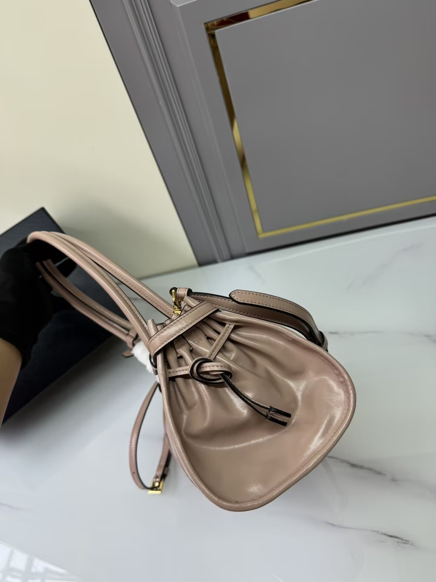 Prada Bonnie Medium Leather Handbag 32x15.5x12cm