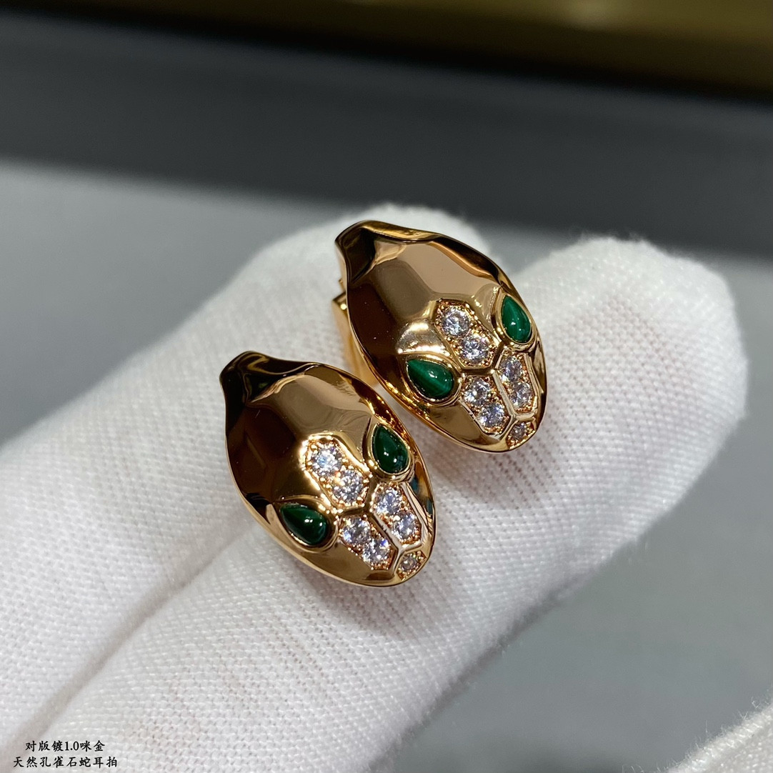 Bvlgari Bald Snake Earrings