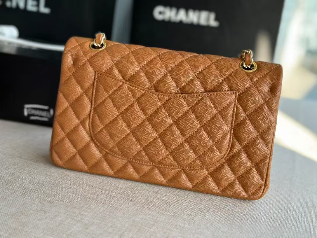 CHANEL SMALL CLASSIC HANDBAG Grained Calfskin 14.5×23×6cm