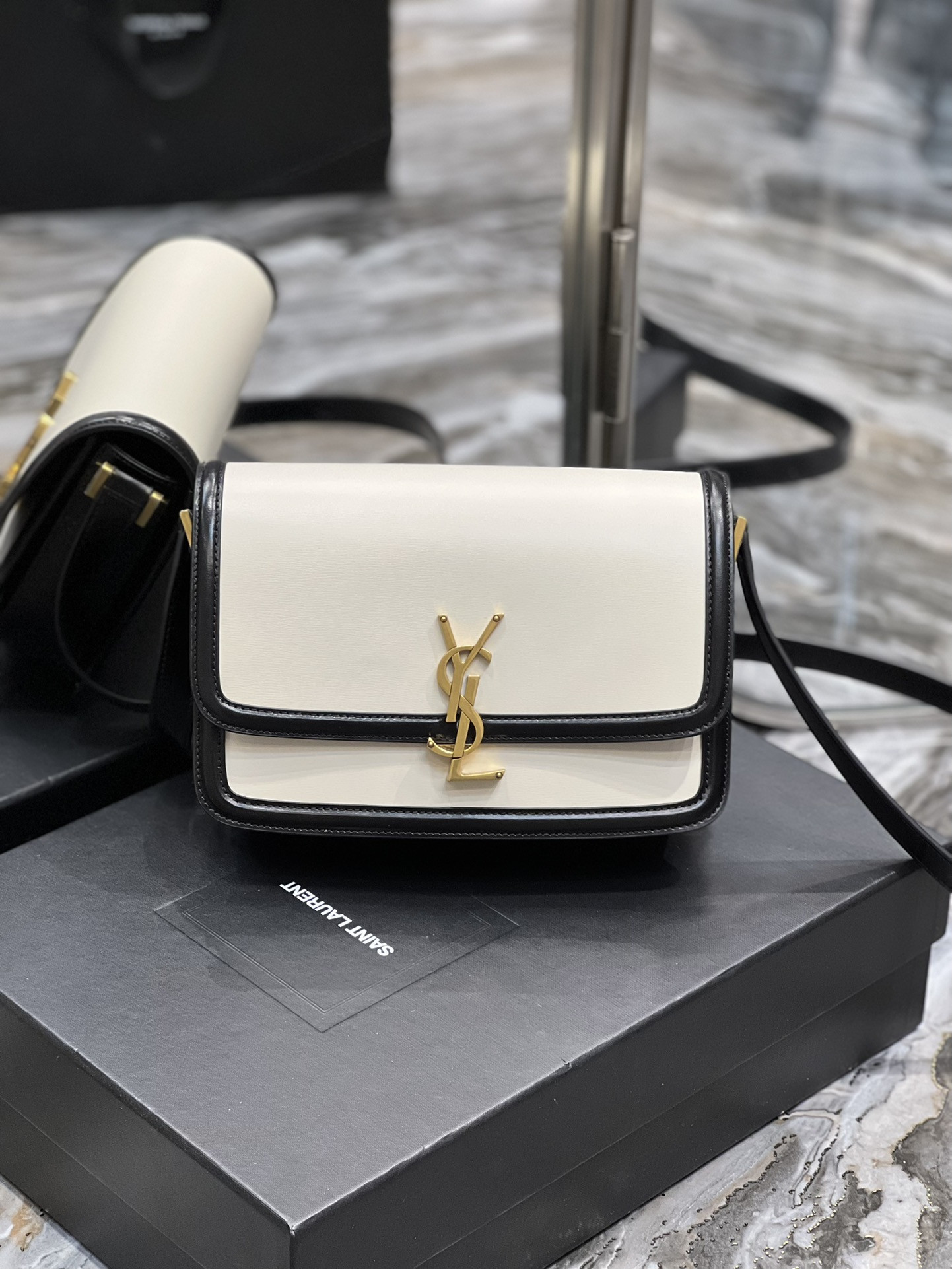 YSL SOLFERINO SMALL SATCHEL IN BOX SAINT LAURENT 19 X 13 X 5 CM