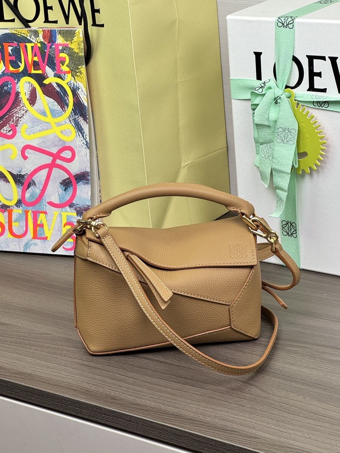 Loewe Mini Puzzle Edge bag in soft grained calfskin 18x12.5x8cm