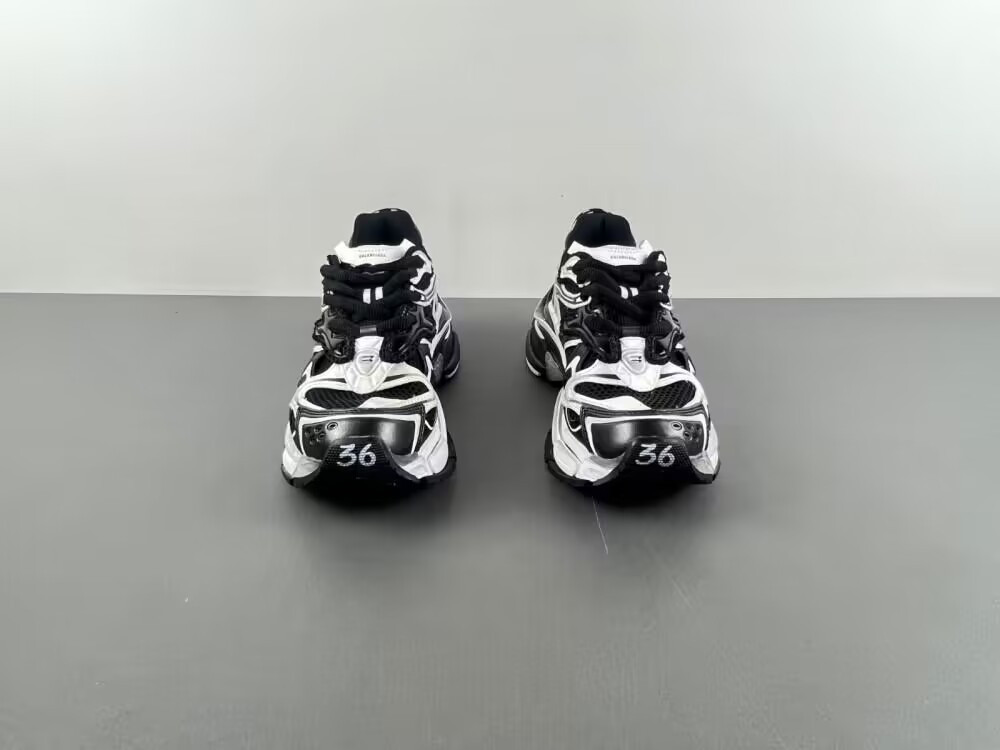 UA Balenciaga Runner Black White