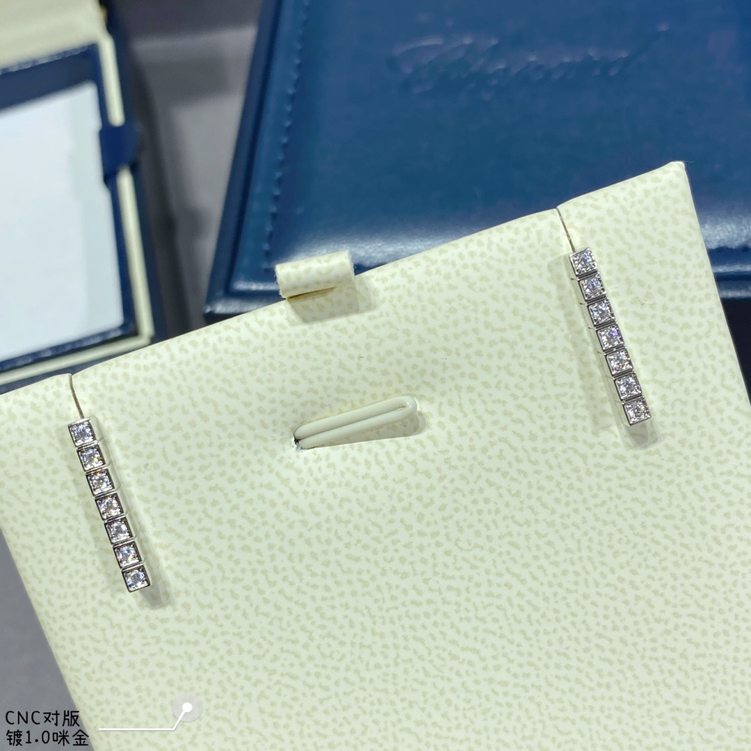 Chopard Full Diamond Bar Earrings