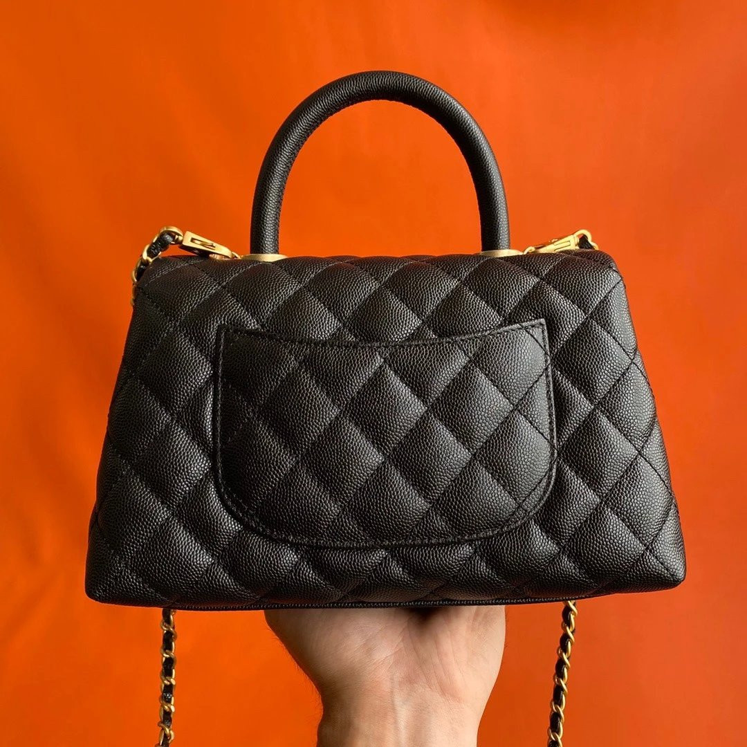 CHANEL FLAP BAG WITH TOP HANDLE