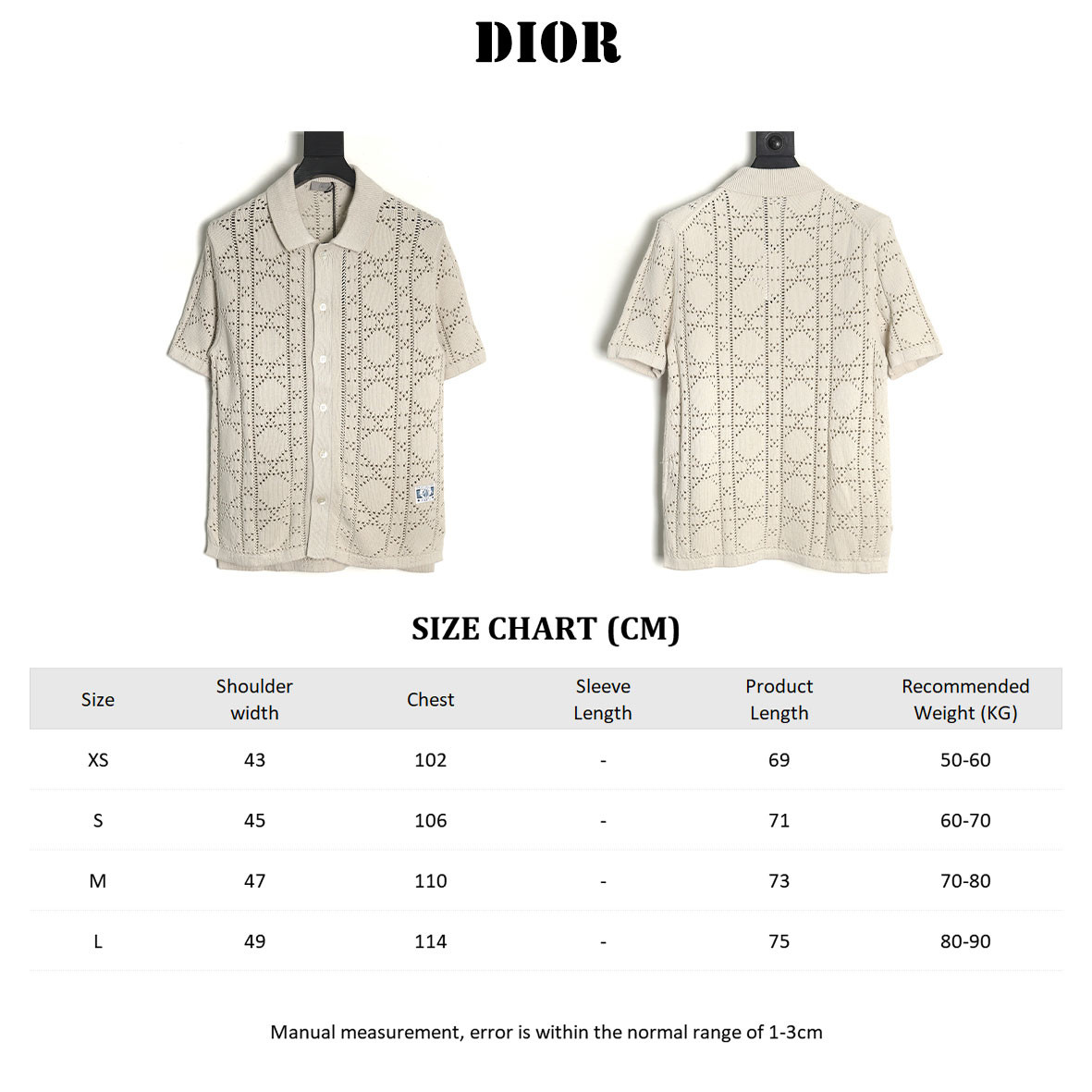 Dior 24ss knitting Short-sleeved