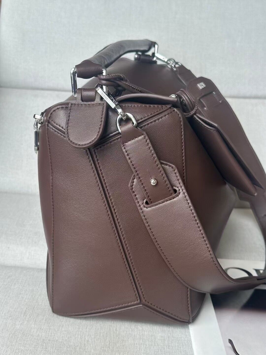 Loewe Large Featherlight Puzzle bag in nappa lambskin 21.5x33x14.7cm