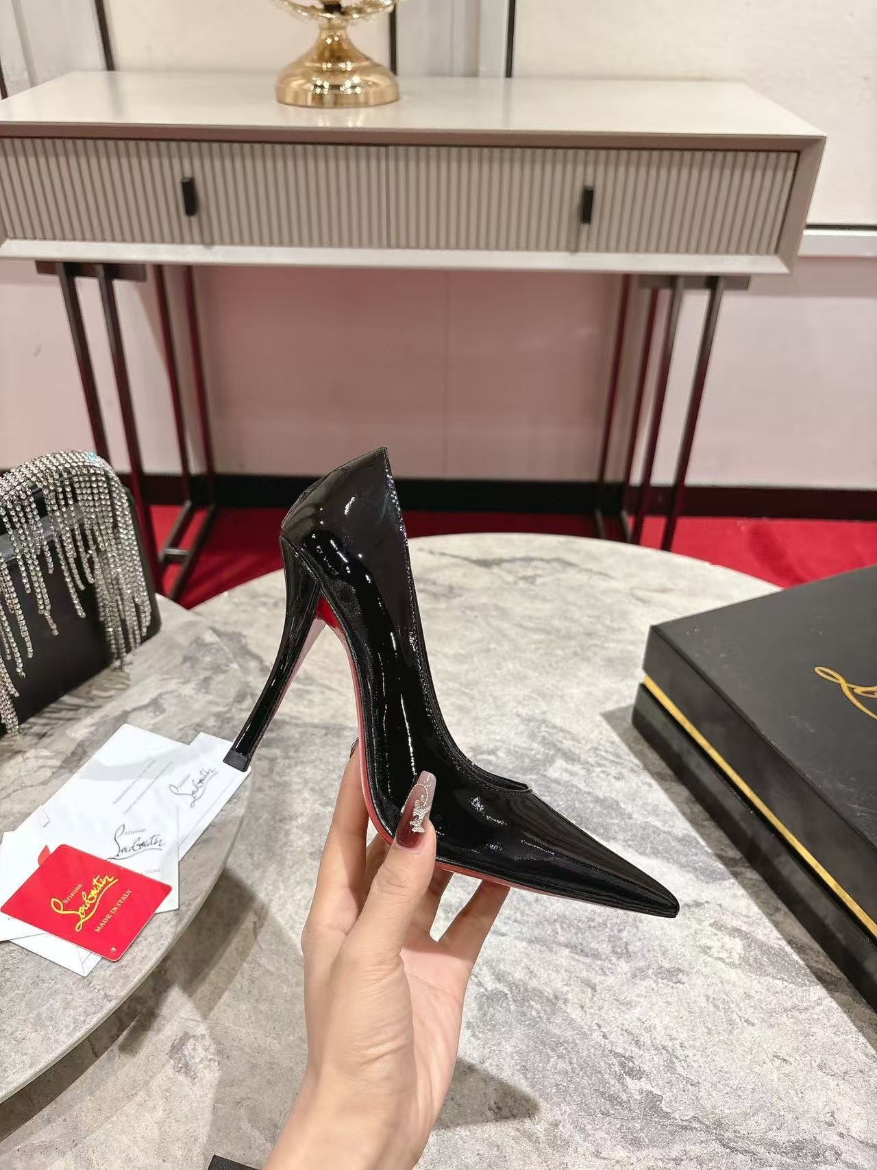 UA Christian Louboutin CL red-bottom shoes 10cm Heel