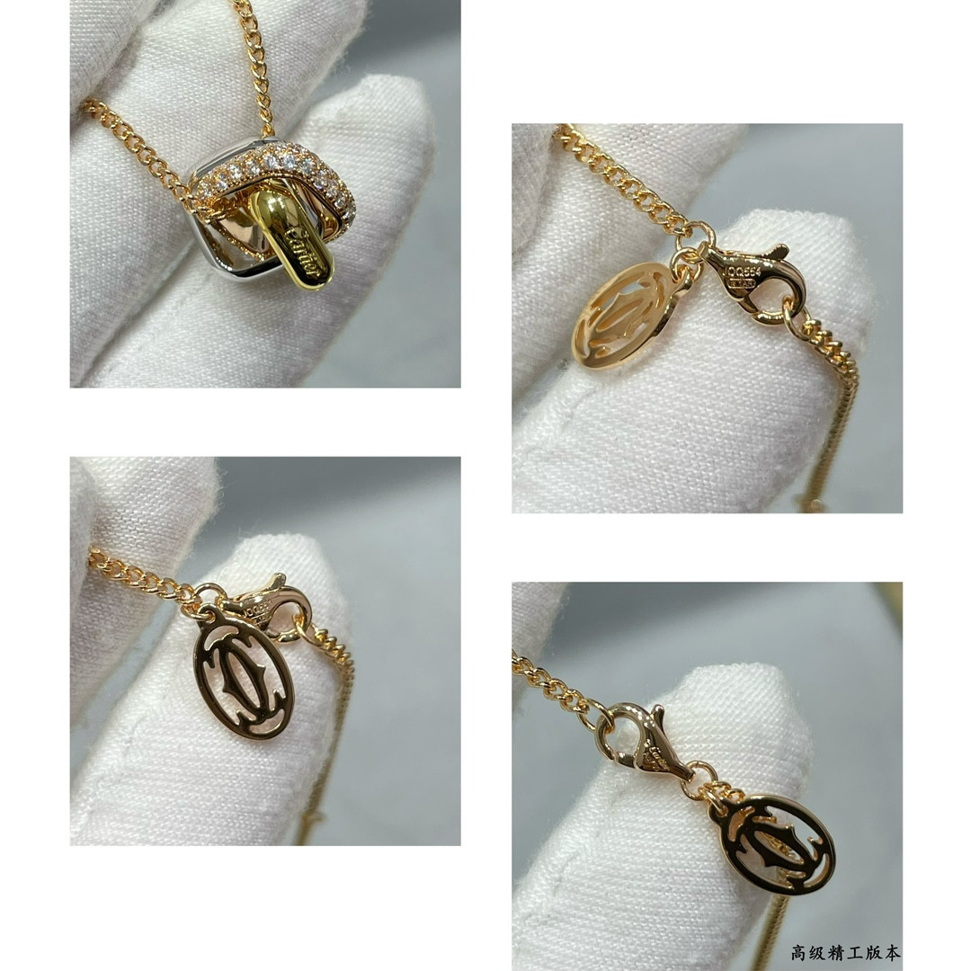 Cartier square triple-ring Necklace