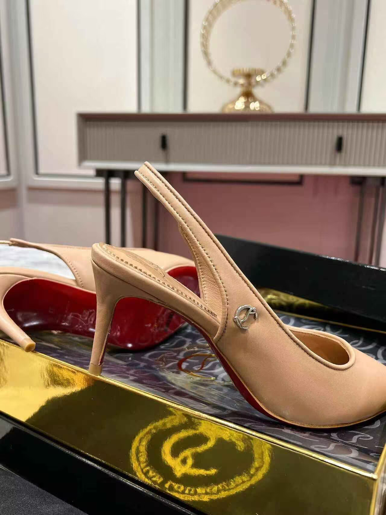 UA Christian Louboutin Sporty Kate Sling 65mm