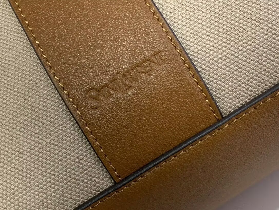 YSL Y Tote In Canvas And Leather 37×32×7cm