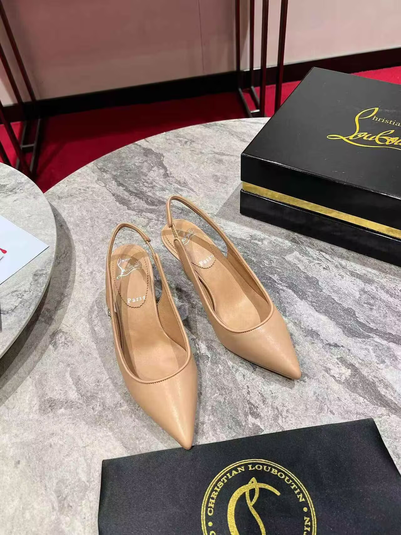 UA Christian Louboutin Sporty Kate Sling 65mm