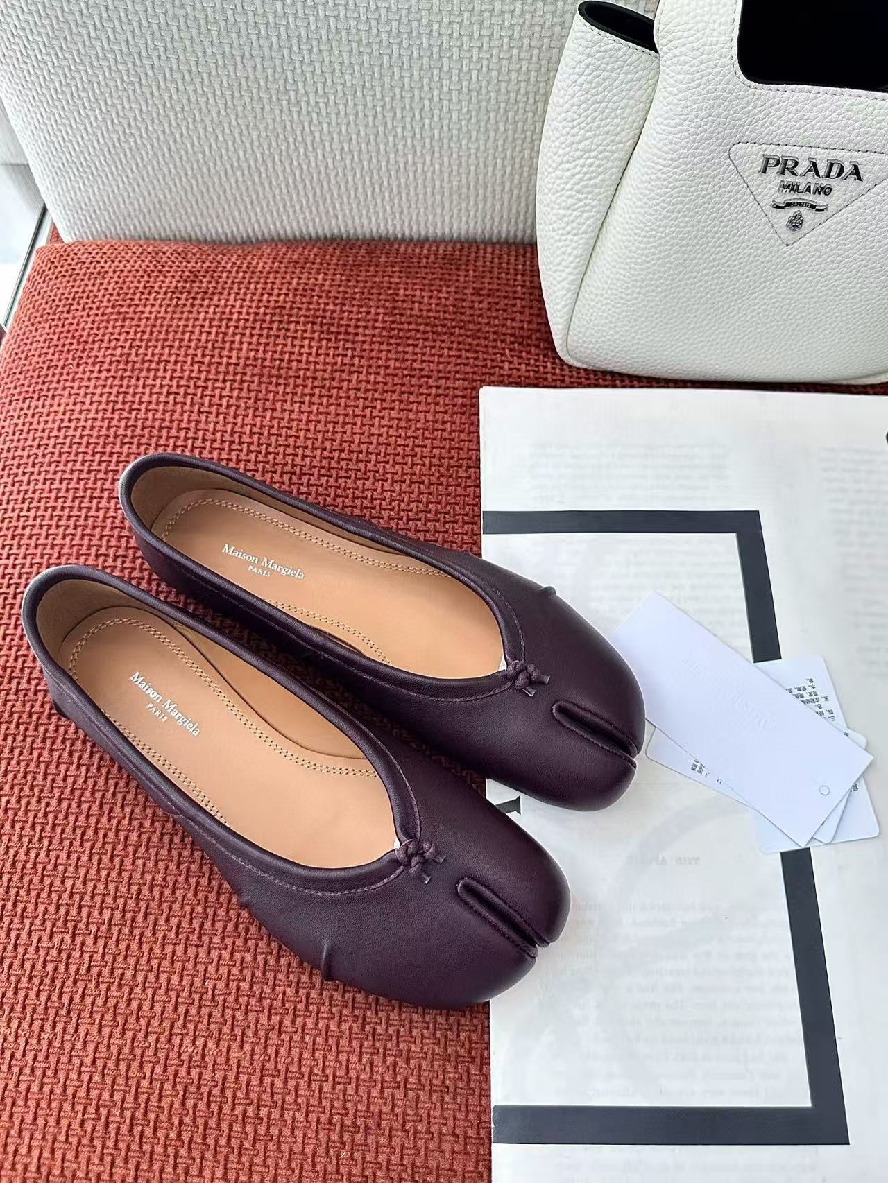 UA Maison Margiela Tabi Leather Ballet Flats