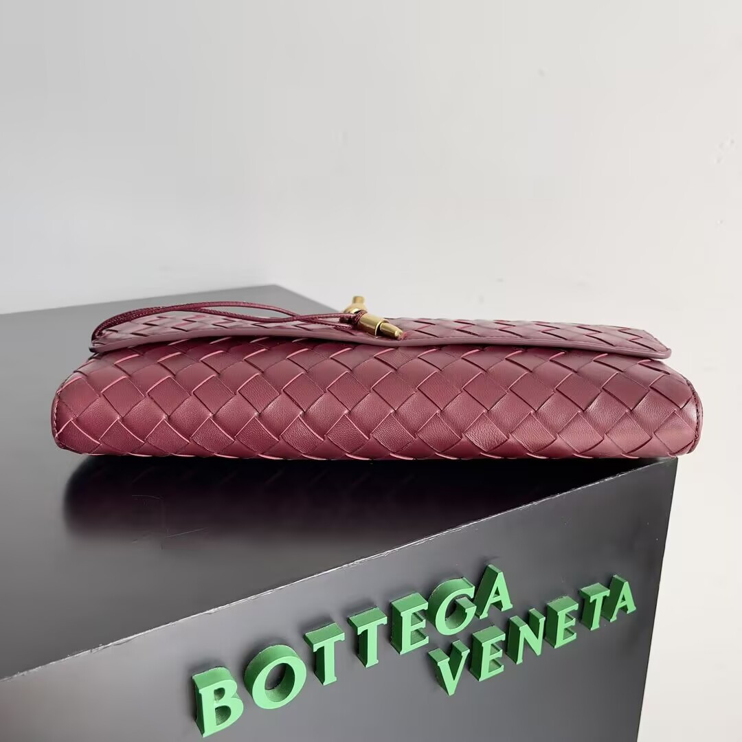BOTTEGA VENETA Long Clutch Andiamo With Handle Fondant 31x13x3cm