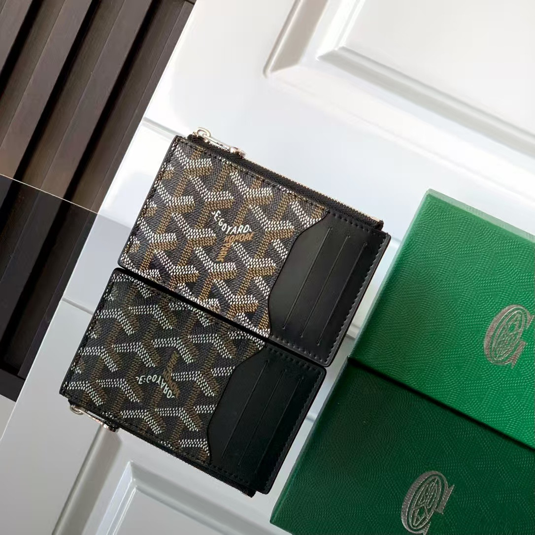 Goyard Bourbon zipped card holder 12.5x1x8.4cm