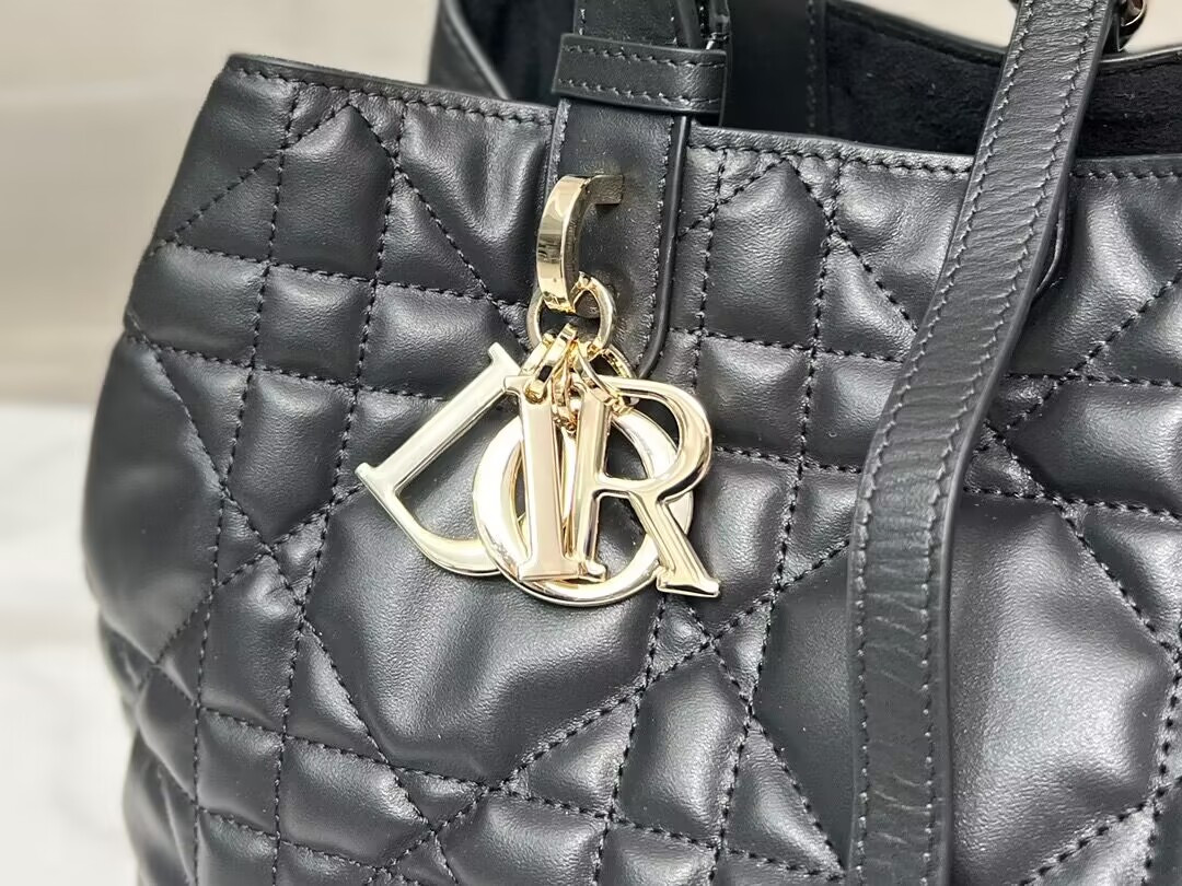 Dior Toujours Bag Medium Black 11 x 8.5 x 6.5 inches