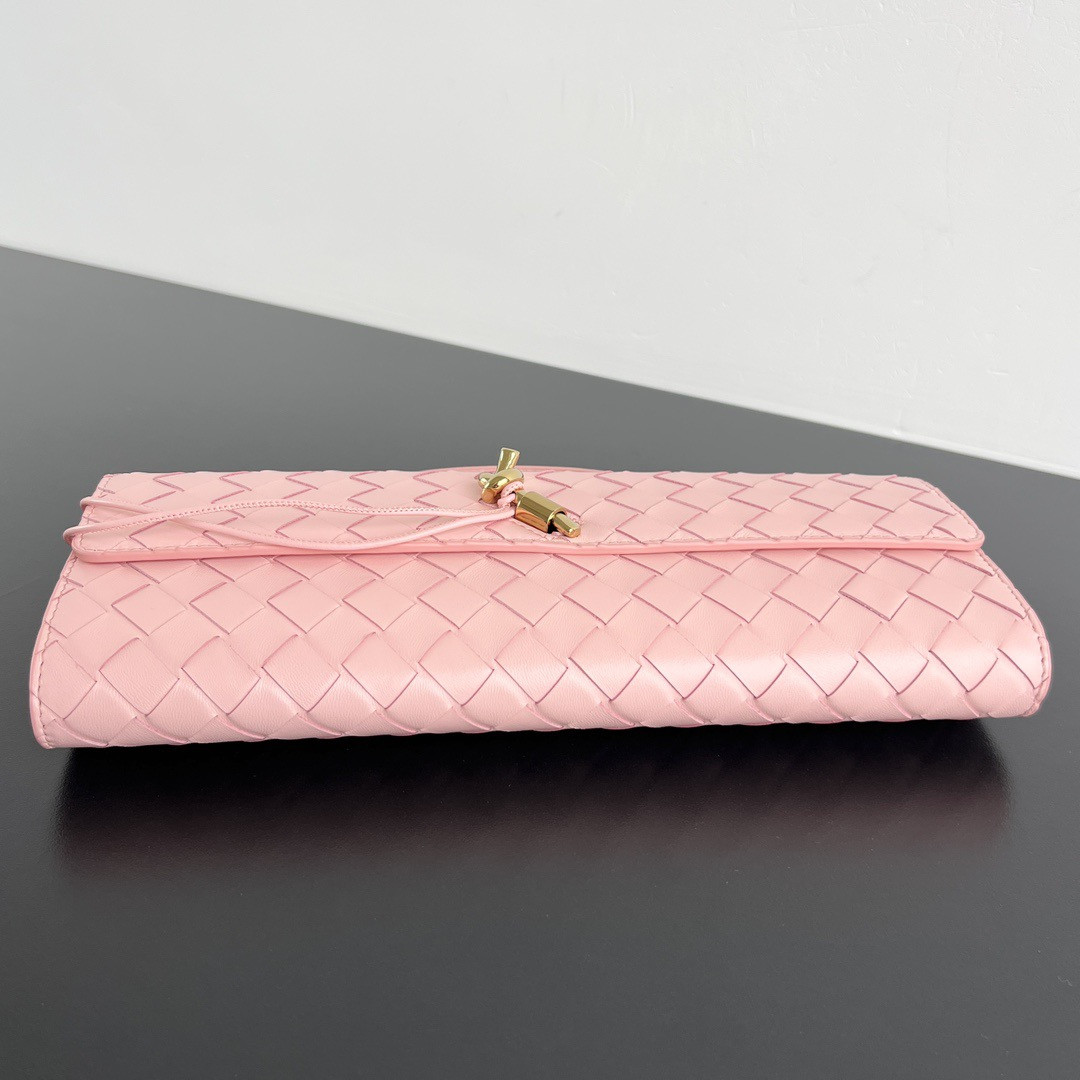 BOTTEGA VENETA Long Clutch Andiamo With Handle Fondant 31x13x3cm