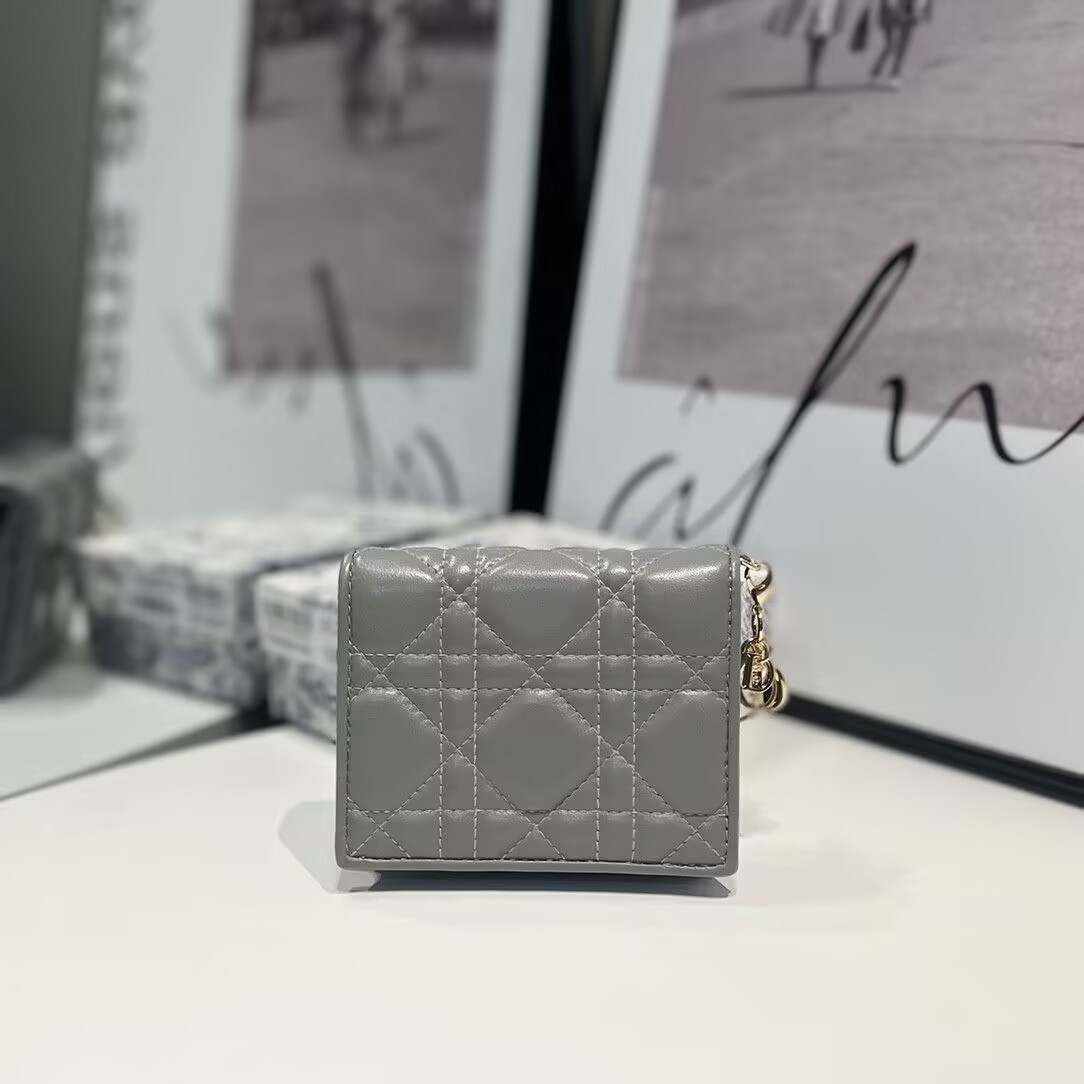 Dior Mini Lady Dior Gardenia Wallet 11x9x3cm
