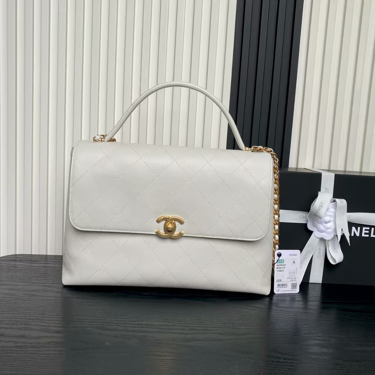 Chanel Maxi Flap Bag with Top Handle 26x37x10cm