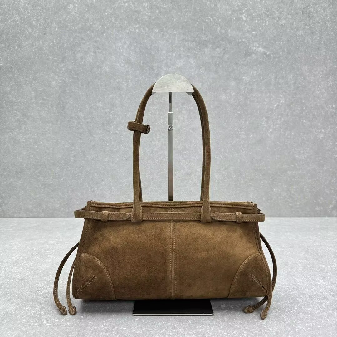 Prada Bonnie Medium Suede Handbag 32x15.5x12cm