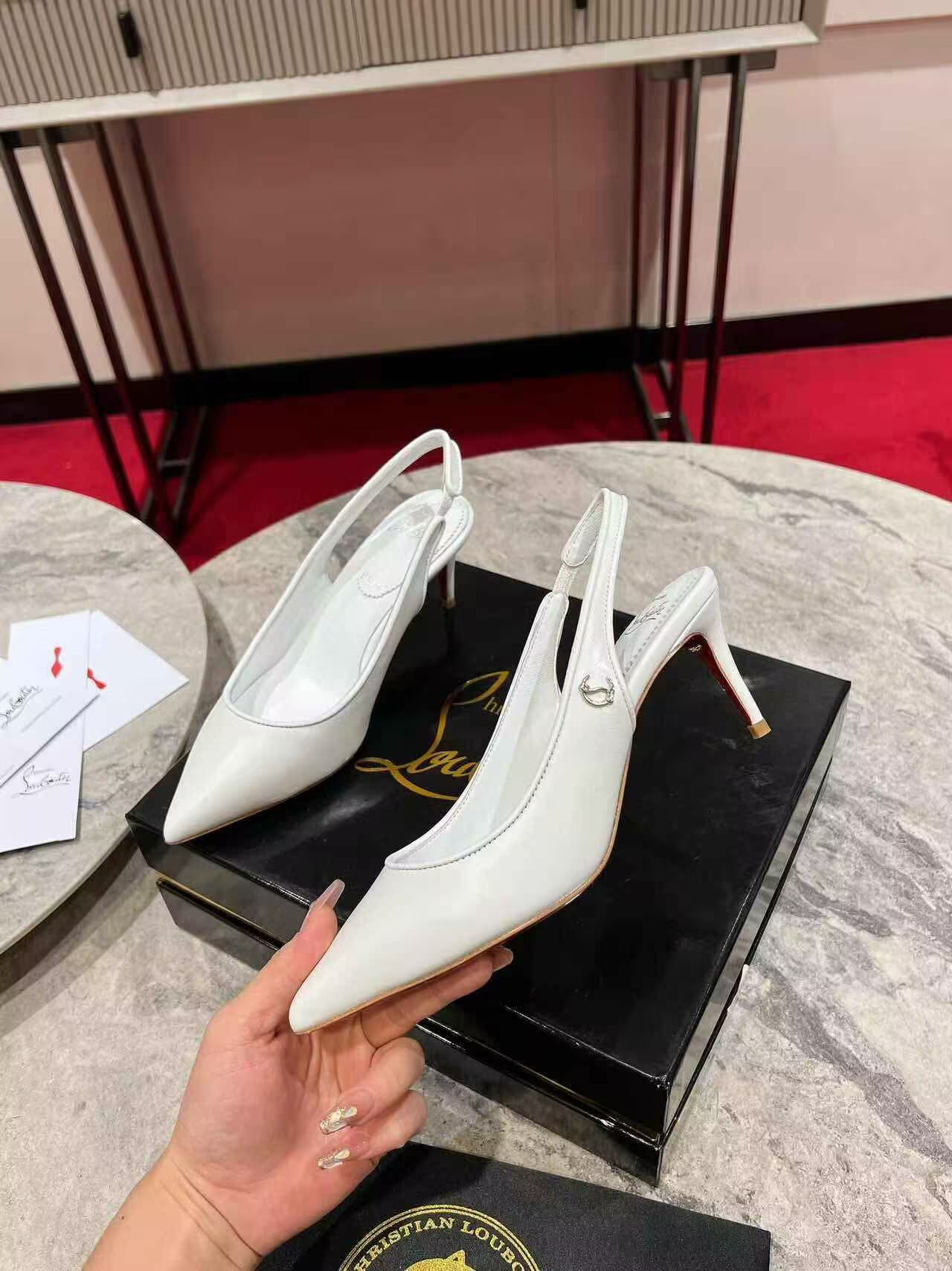 UA Christian Louboutin Sporty Kate Sling 65mm