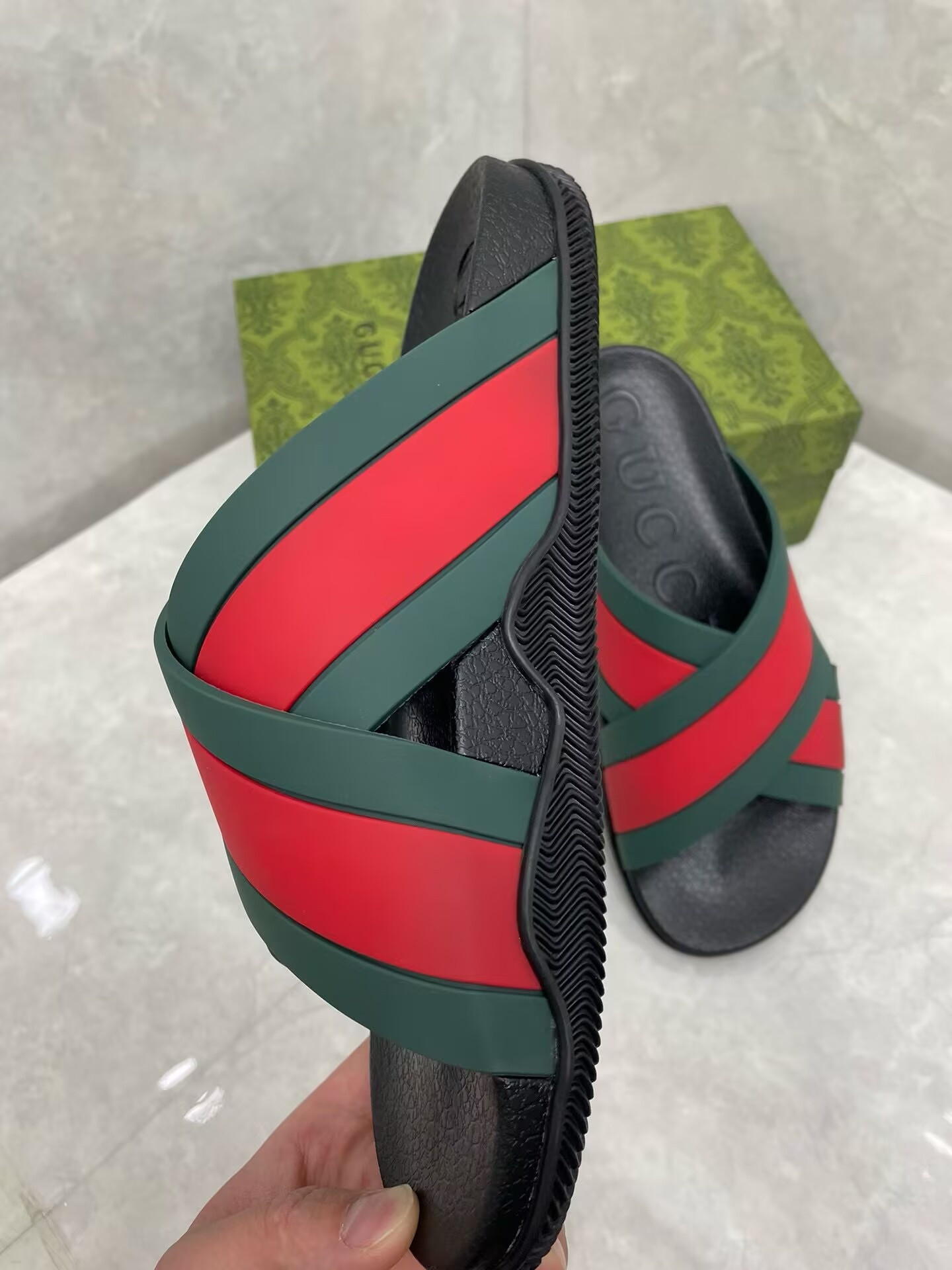 UA Gucci Criss Cross Slide Sandals
