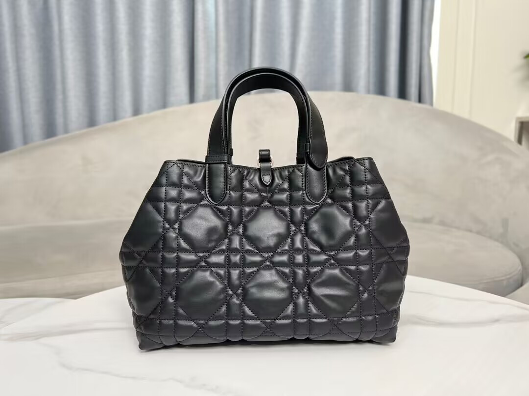 Dior Toujours Bag Medium Black 11 x 8.5 x 6.5 inches