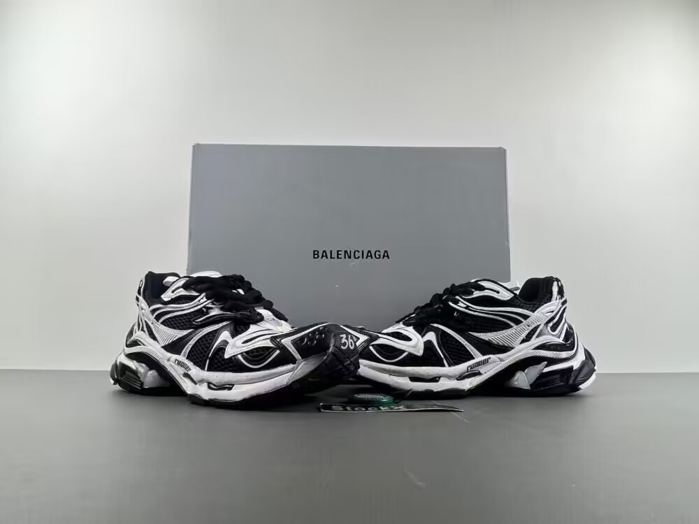 UA Balenciaga Runner Black White