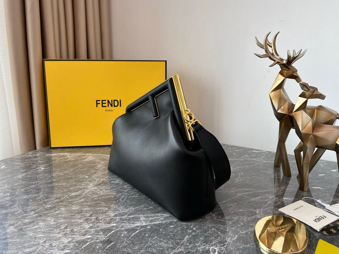 Fendi First Small Black leather bag