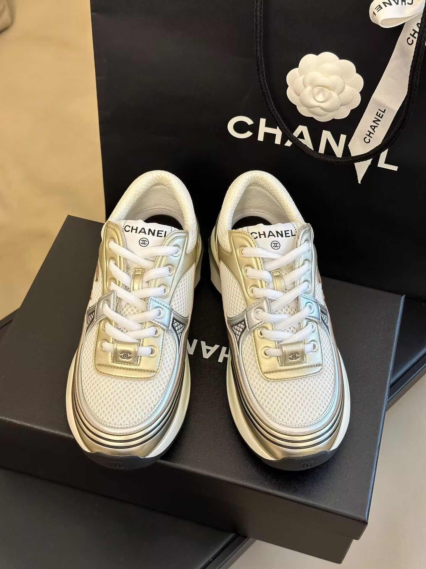 Chanel CC Runner Gold Laminate