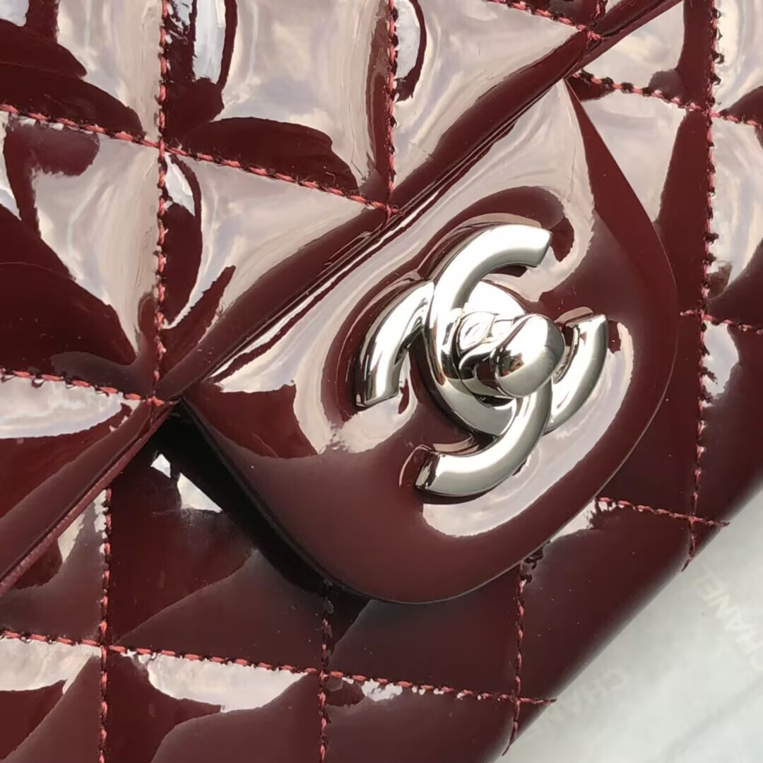 Chanel  Classic Flap Bag Burgundy 25cm