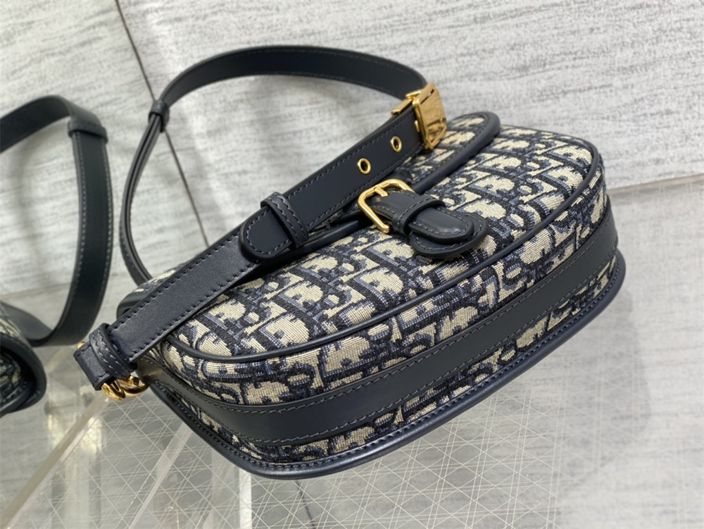 MEDIUM DIOR BOBBY BAG Blue Dior Oblique Jacquard