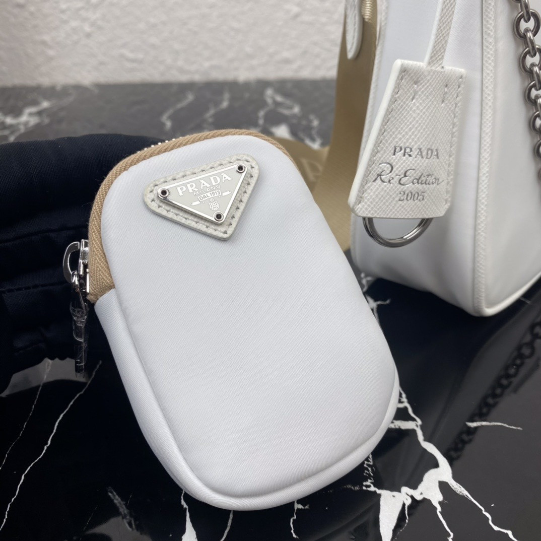 Prada Re-Edition 2005 Re-Nylon bag white