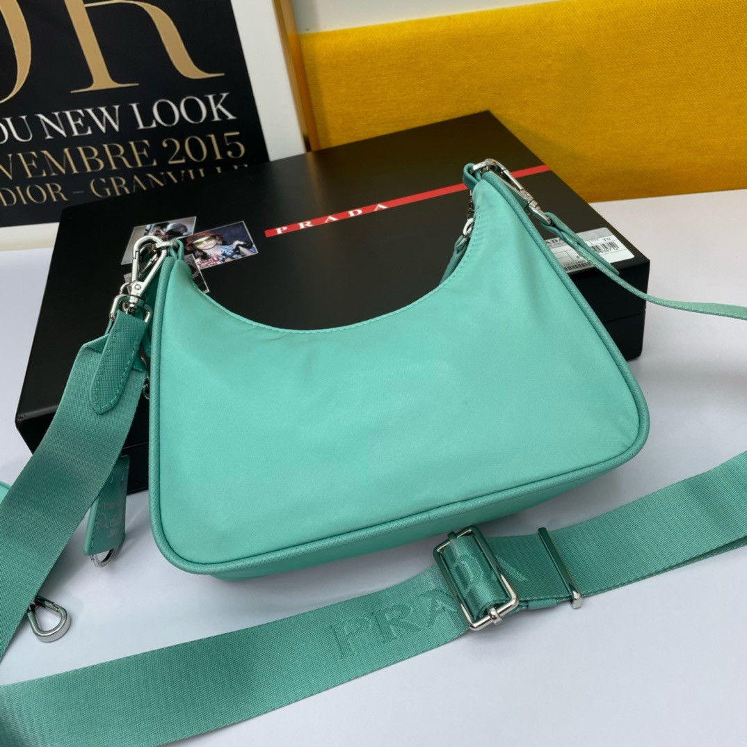 Prada Re-Edition 2005 Re-Nylon bag dark green