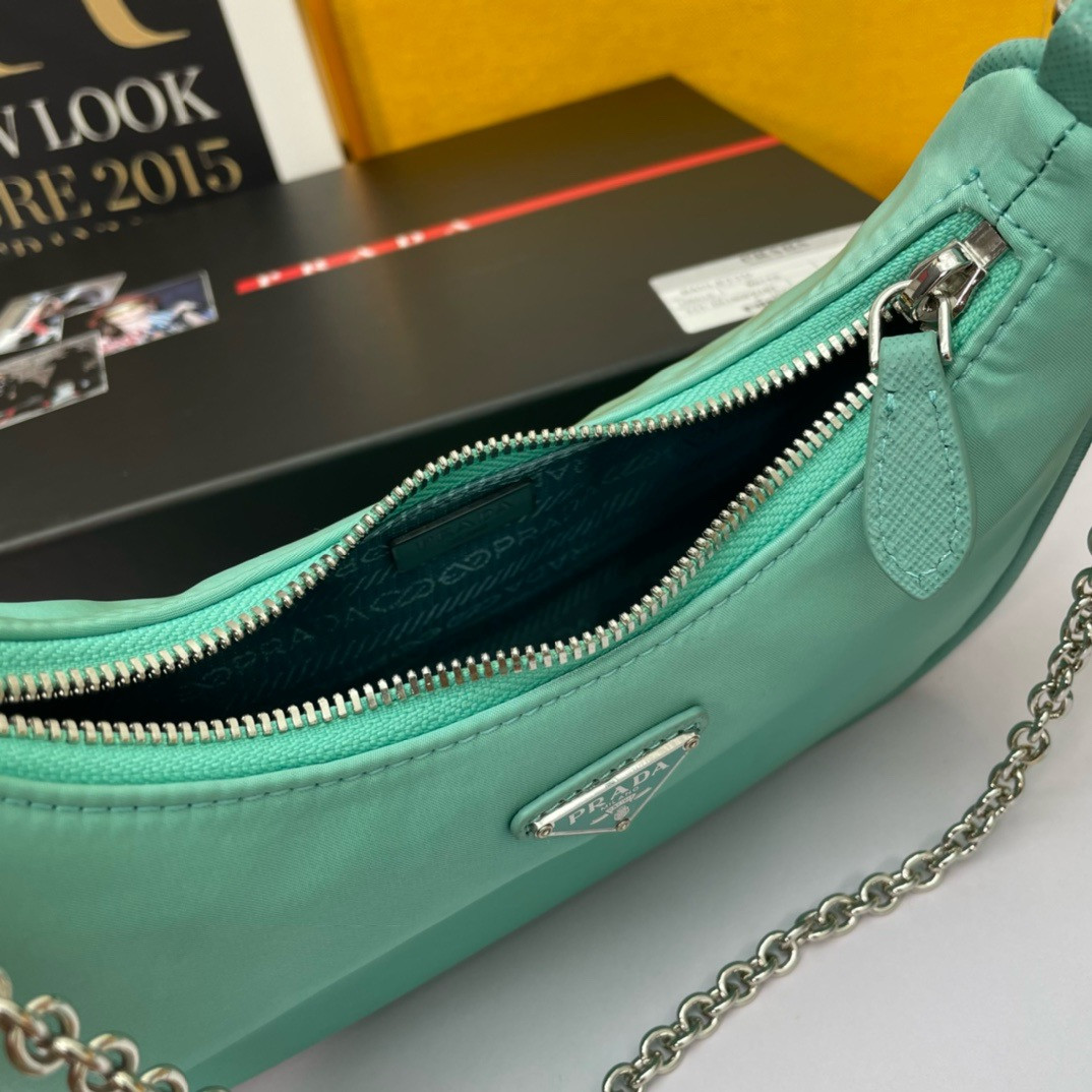 Prada Re-Edition 2005 Re-Nylon bag dark green