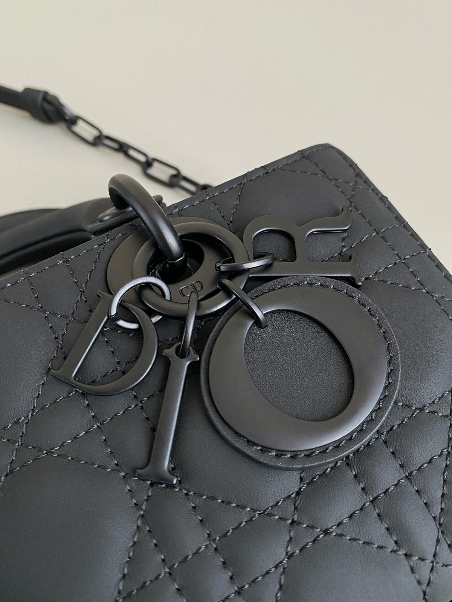 DIOR SMALL LADY D-JOY BAG Ultramatte Black Cannage Calfskin