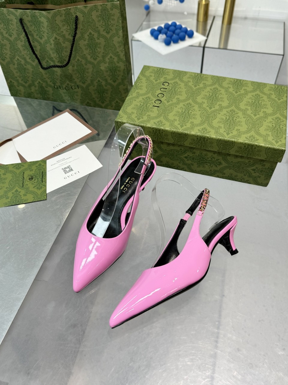 GUCCI SIGNORIA SLINGBACK PUMP mid-heel shoes