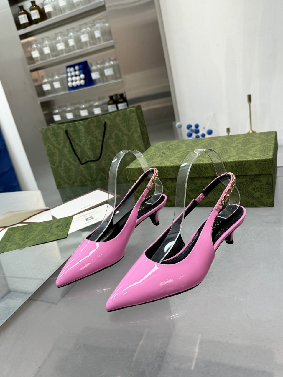 GUCCI SIGNORIA SLINGBACK PUMP mid-heel shoes