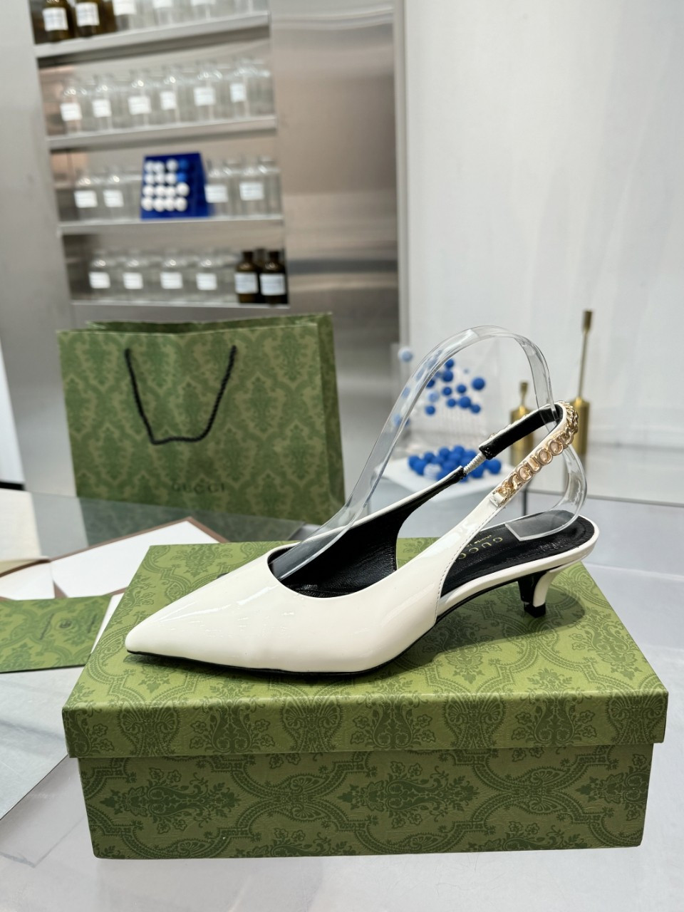 GUCCI SIGNORIA SLINGBACK PUMP mid-heel shoes