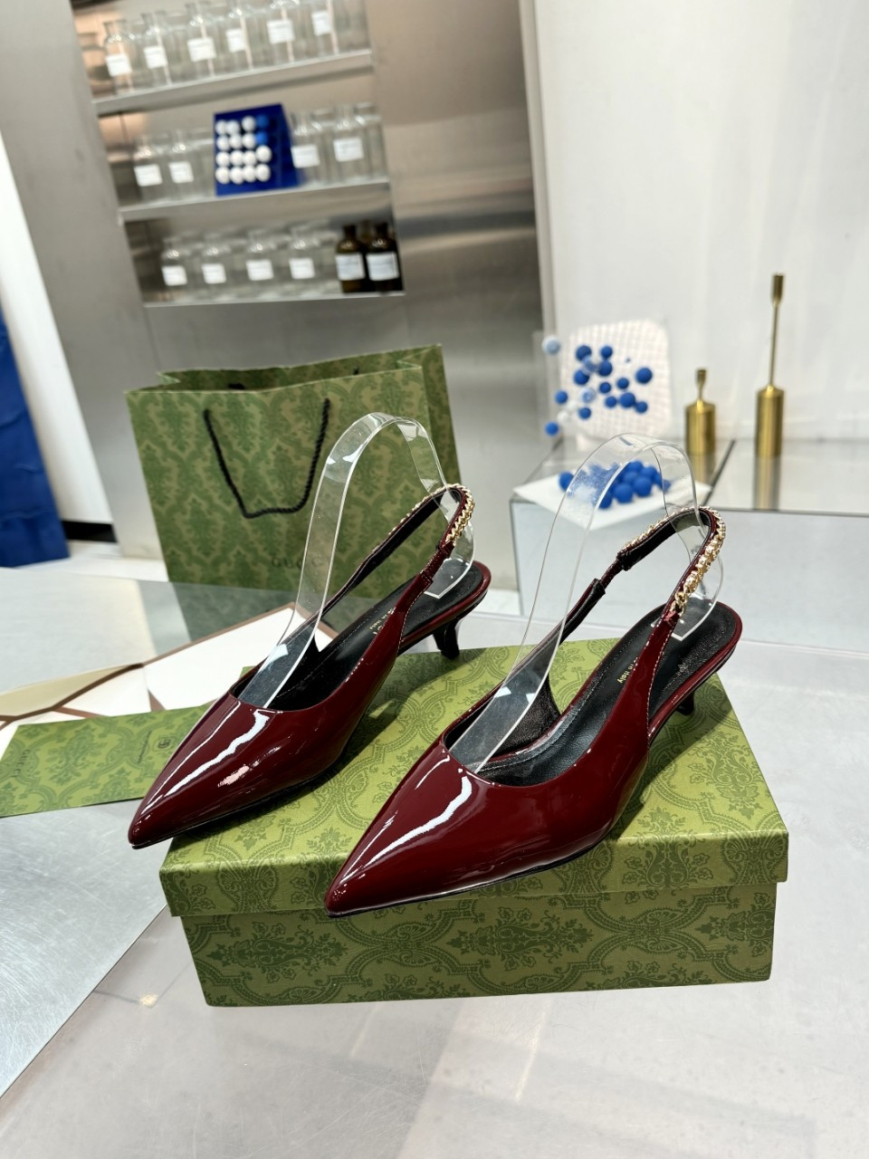 GUCCI SIGNORIA SLINGBACK PUMP mid-heel shoes