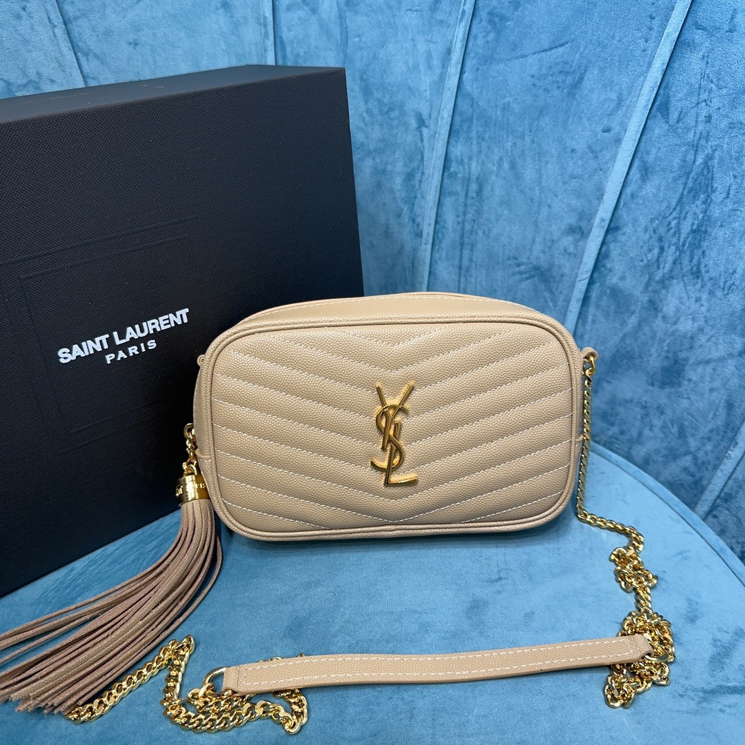 YSL MINI LOU IN QUILTED LEATHER 7.5 X 4.1 X 2 INCHES
