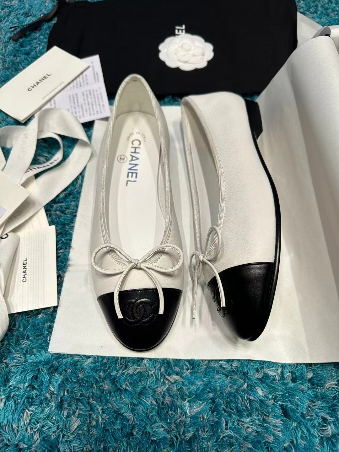 Chanel BALLET FLATS Lambskin & Grosgrain